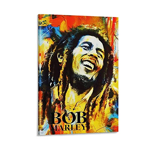 著名な歌手ボブ・マーリーポスター ホーム装飾 アートパネル プリント キャンバス 壁アート 現代壁掛け 絵画 版画 芸術作品 インテリア16x24inch(40x60cm)