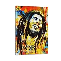 ボブマーリー　ポスター Bob Marleyポスター（スモーキング リーフ柄）蛍光塗料プリント