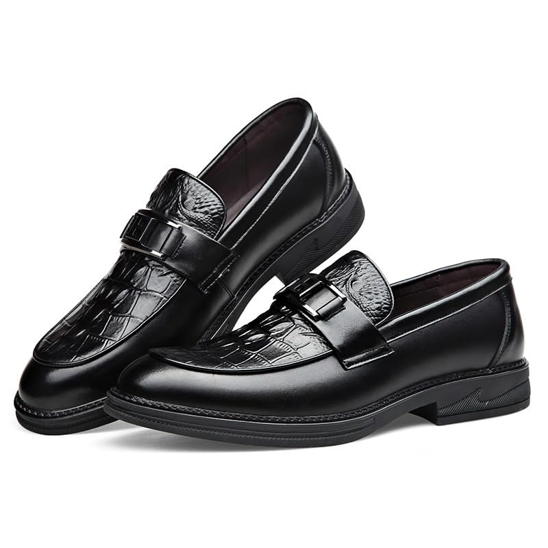 Men Oxford Superior Flexural Leather Fashion Dress Shoes Men's Fashion Classic Pointed Toe Lace Up Low Top Derby Shoes2