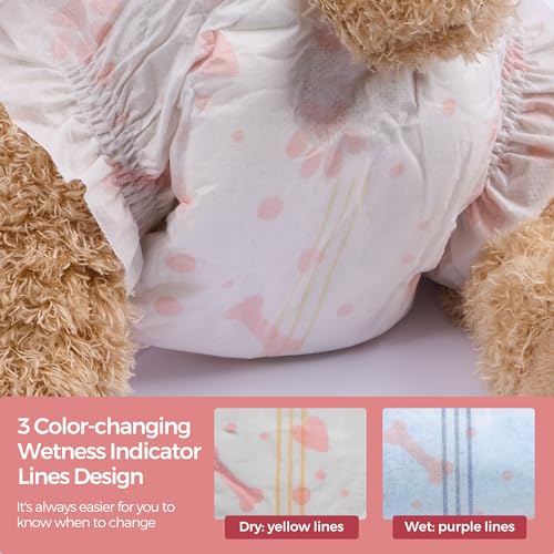 Image of Bestle Disposable Female Dog Diapers, 40 Count, XL (Waist 29.5 inch-34.6 inch), Wetness Indicator, Ultra Protection, Leak Proof, Super Absorbent, Soft
