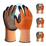 Schwer 3/6/12 Pairs Safety Work Gloves MicroFoam Nitrile Coated, Certified Level 6 Abrasion Resistant Gardening Gloves with MicroDot Grip, Touchscreen, General A1 Cut Resistant Glove, LT5619, L