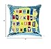 Alphabet Sequin Pillow, Magic Pillow Case & Insert, Learning Alphabet Letters Sequin Pillow, Hidden Letters Baby Gift ABC Learning Game (Light Blue)