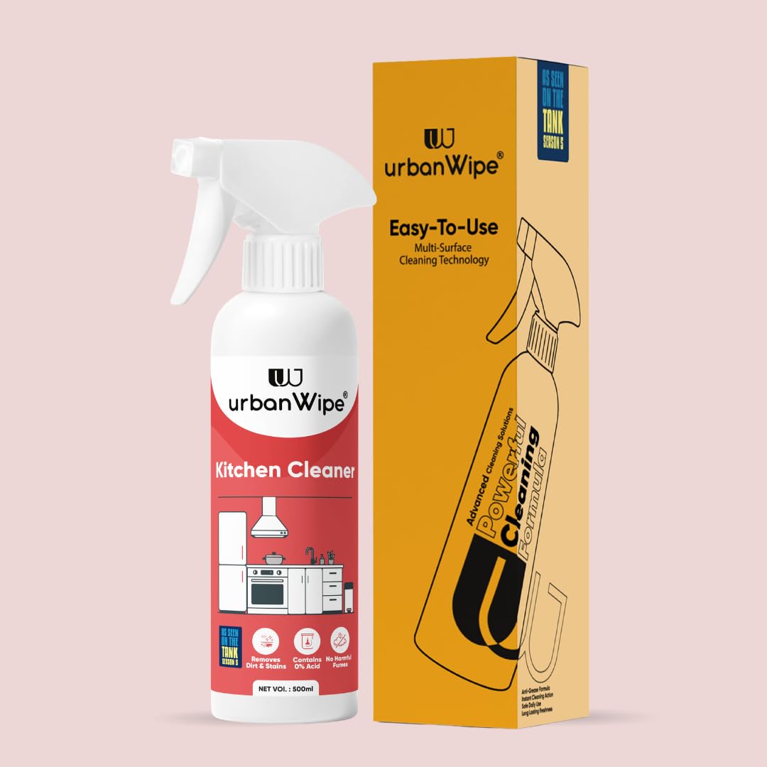 urban Wipe Furniture And Kitchen Cleaner Combo | Furniture Cleaner, Shiner & Conditioner & Kitchen Cleaner Spray | Suitable For All Kitchen Surfaces, Gas Stove, Countertop_(Each 500Ml) 2