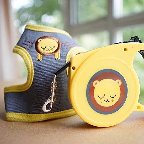 mangege Dog Traction Rope Supplies Auto Telescopic Vest Teddy Small Dog Walking Dog Cute Pet Dog Chain Alex Traction Rope Set M reference weight 8-10 Jin