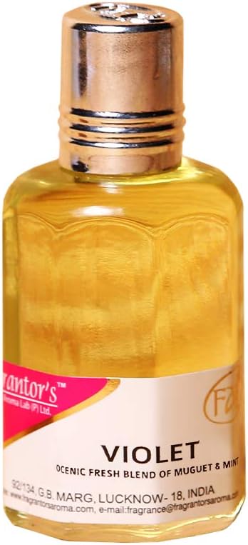 Fragrantor's Oil Violet Alcohol Free Attar For Men With Oceanic Fresh Blend Of Muguet & Mint 10 Ml