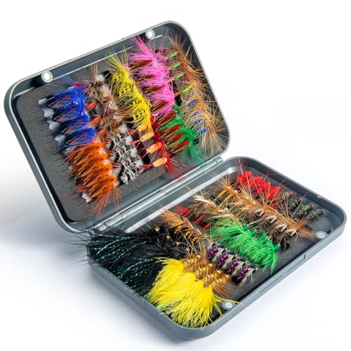 80 pcs YDIUDL 3rd Gen Fly Fishing Flies Kit - Hand-Tied Dry Flies for...