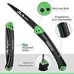 MOSSY OAK Folding Saw - 7 Inch Pruning Hand Saw with Pouch, D6A & M2 Bimetal Saw Blade, Hunting Saw Foldable for Deer, Tree, Wood, and Limb Cutting - Image 5