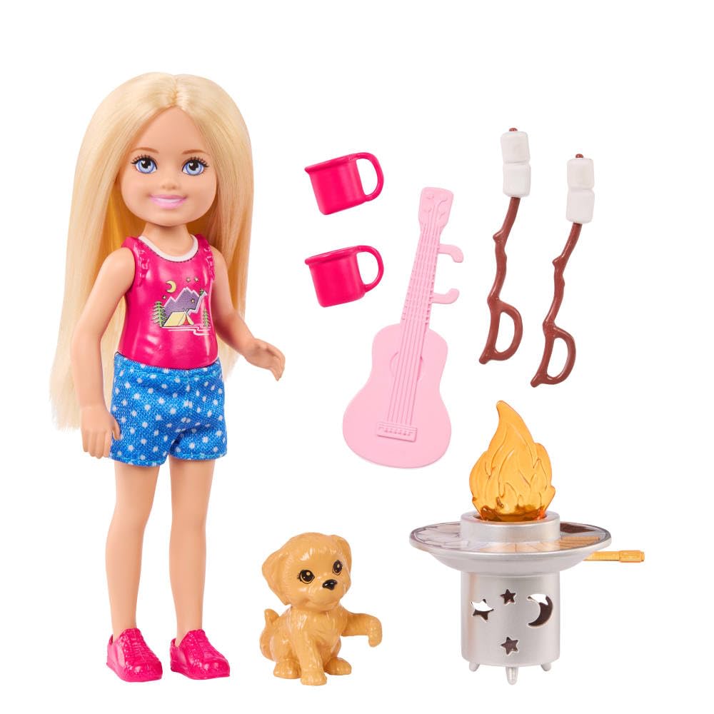 Barbie Chelsea Lalka i zestaw na przygody na świeżym powietrzu