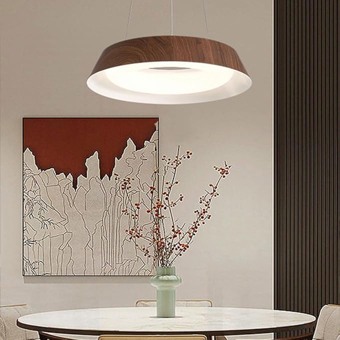 Luminaires suspendus LED marron de style minimaliste avec diffuseur acrylique - 3