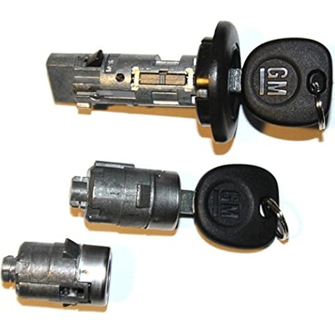 7012945 + 5928818 CHEVY/GM Ignition/Door Lock Set (coded with GM logo keys Strattec Lock Part Cover