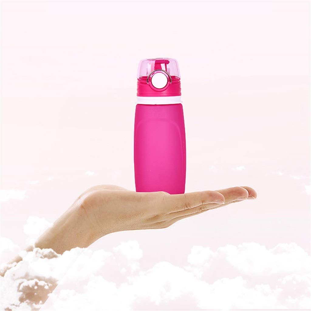 Taza De Agua Plegable, 550ml Gel De Sílice Viajes Al Aire Libre Fácil De Cargar Seguridad Y Salud (5 Colores)