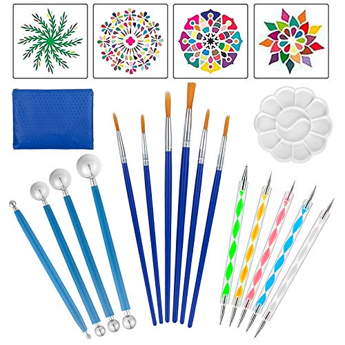 Diealles Shine Mandala Dotting Tools Kit, 20 Piezas Herramientas de Pintura de...