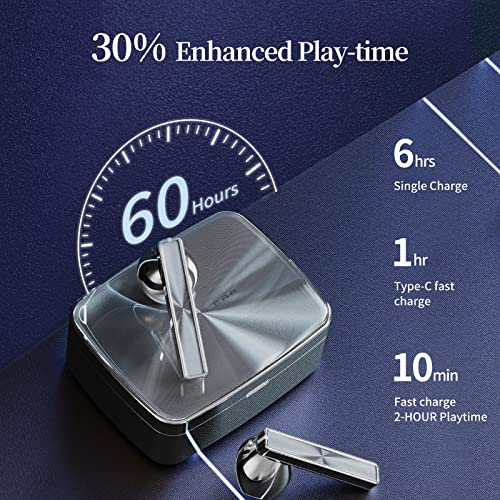 ELLAS-EARS-Wireless-Earbuds-Vacuum-Electroplated-in-Ear-Detection-Headphones-with-Wireless-Charging-Case-IPX5-Waterproof-Bluetooth-52-Stereo-Earphones-60-Hour-Playtime