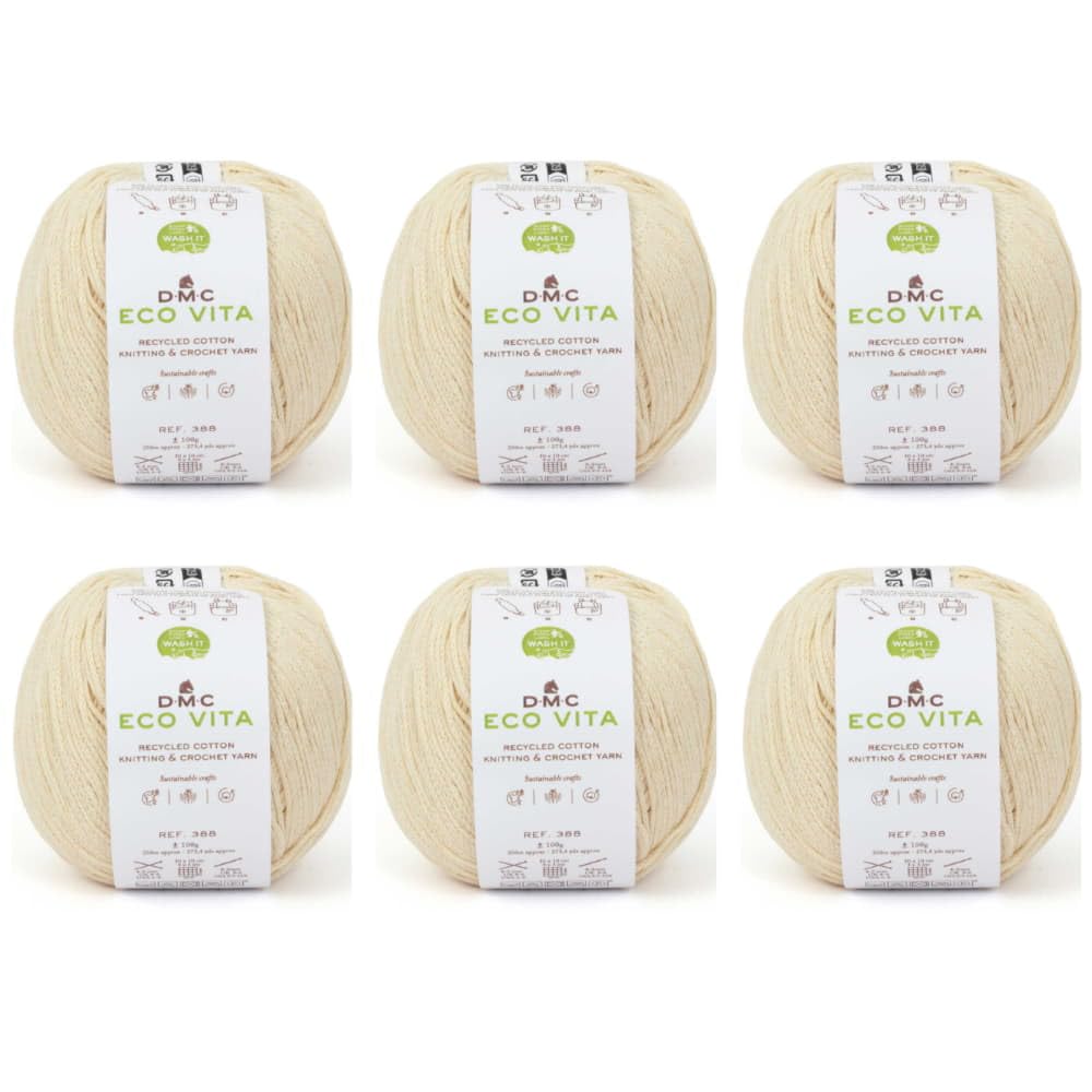 Przędza bawełniana z recyklingu Eco Vita 3mm 100g Knit and Croc