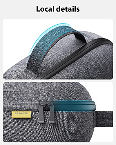 Amavasion Harte Tragetasche Kompatibel mit Meta Quest Pro/Oculus Quest 2 Zubehör VR Headset mit Elite Strap, Touch Controller und anderem Zubehör, Ultra Sleek Design für Reisen und Aufbewahrung - Image 6