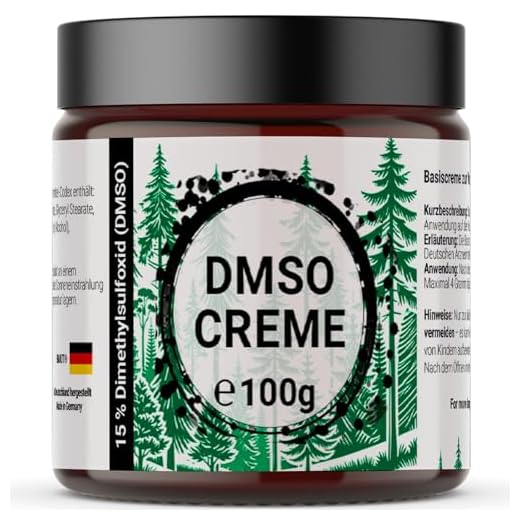 1x 100g DMSO Creme | Dimethylsulfoxid 99,9% Reinheit | Ph. Eur. in Basicreme – DAC Deutscher Apotheker Codex - im Glastiegel – hocheffektiv