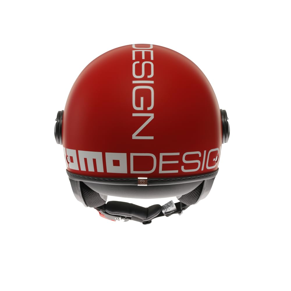 MOMODESIGN - FGTR Classic E2206, Casque Jet Moto Homologué ECE, Casque Ouvert Scooter, Léger Visière, pour Hommes et Femmes, Candy Matt Red/White, XS