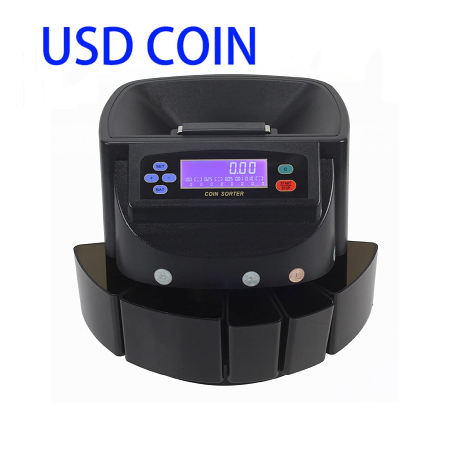 USD Monety kontr-maszyna elektroniczna automatyczna sortowanie monety i opakowanie/sprzęt do wałków Liczenie 300 sztuk/min XD-9005 dla firm