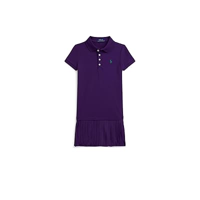 Polo Ralph Lauren Kids Pleated Stretch Mesh Polo Dress (Toddler/Little Kid) Girl