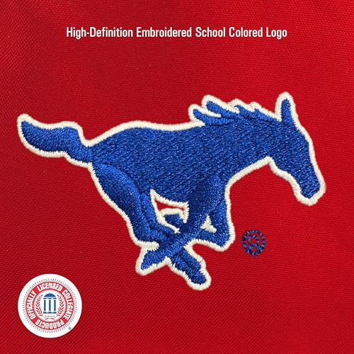 Image of JanSport NCAA Officially Licensed Backpack, Smu Mustangs, Superbreak Plus with Padded 15'' Laptop Sleeve, Spacious Computer Bag for Men & Women, Durable Daypack with Bottle Pocket, Red Tape