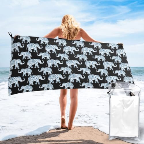 Toalla de baño grande para playa y piscina con diseño de elefante 2