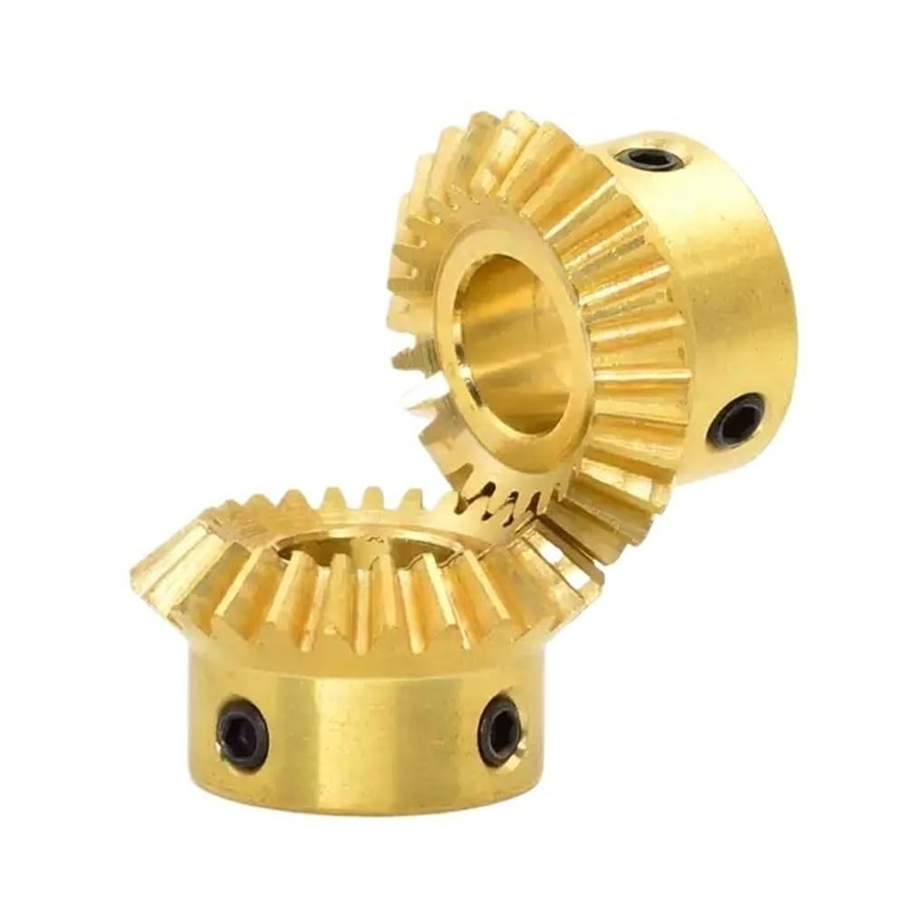 2 Stück 1:1 90 Grad ineinander greifende Winkelgetriebe, Bohrung 3/4/5/6/8 mm, 0,4 M 0,5 M 0,8 M 1 M Messing-Kegelrad(5MM*0.5M*30T)