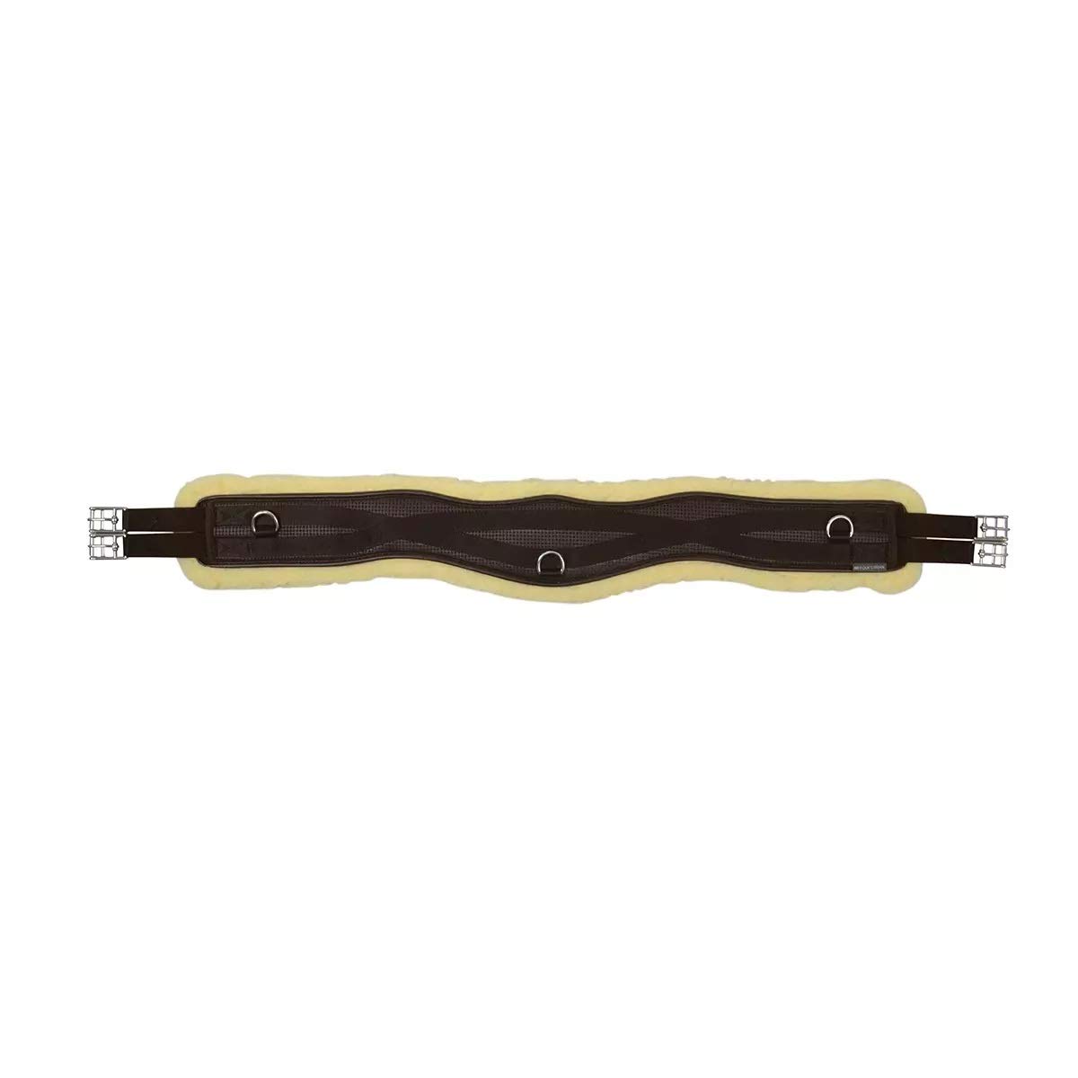 HyCOMFORT Elasticated Fleece Horse Jumping Girth, Brown/Natural, 50in