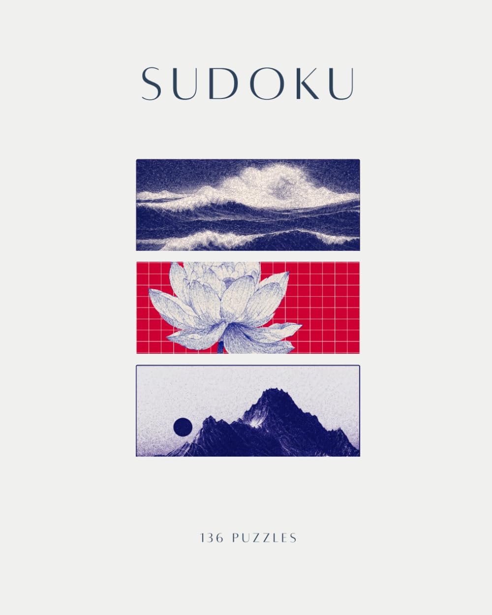 Minimalist Japanese Sudoku Puzzle Book for Adults: 136 Sudoku Puzzles with Solutions | Japanese Aesthetic Brain Games, Logic Puzzles, Mindfulness & Stress Relief 8x10