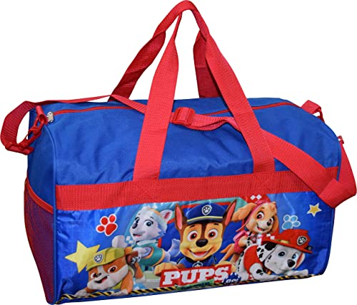 Ruz Paw Patrol Boy's Paw Patrol 18 inches Carry-On Duffel Bag, Blue-Red2