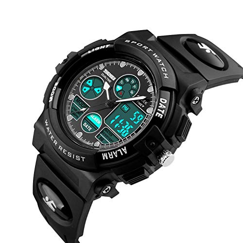 Image of Dayllon Boys Watch,Kids Watch for 5-15 Year Old Boys,Digital Sport Outdoor Multi Function Waterproof with LED Alarm Calendar Analog Watch for Kids Gifts