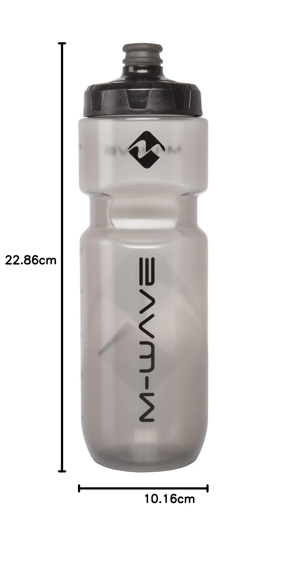 Botella De Agua M-Wave Pbo 750 - 750 Ml, Transparente Negra, Con Asa Y Boquilla De Flujo Suave, Unisex Para Adultos