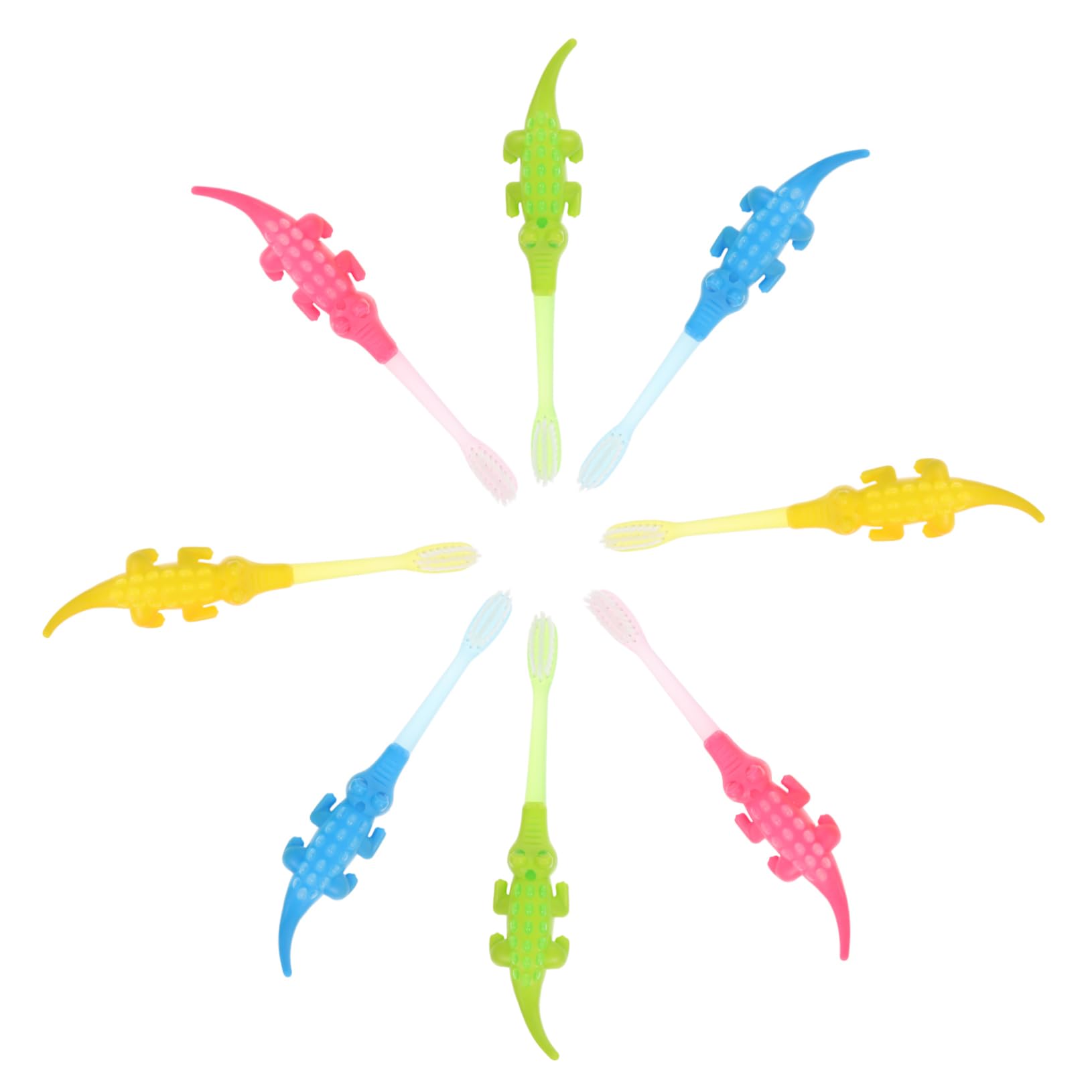 Baluue Cartoon Kids Toothbrush 8pcs Toddler Toothbrush for Kids Soft Bristles Oral Care