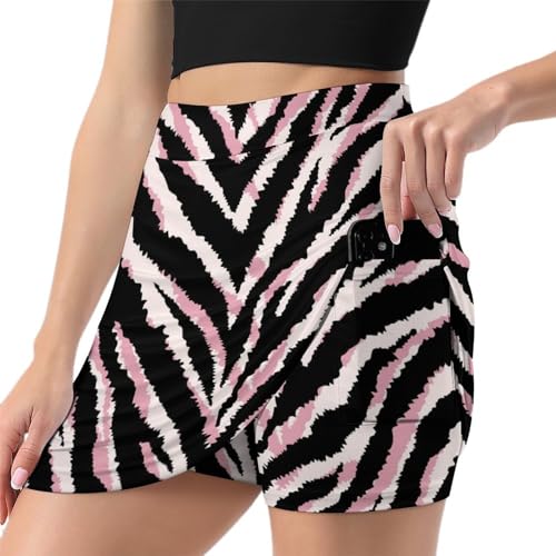Jupe de tennis anti-frottement avec short et poche secrète pour femme