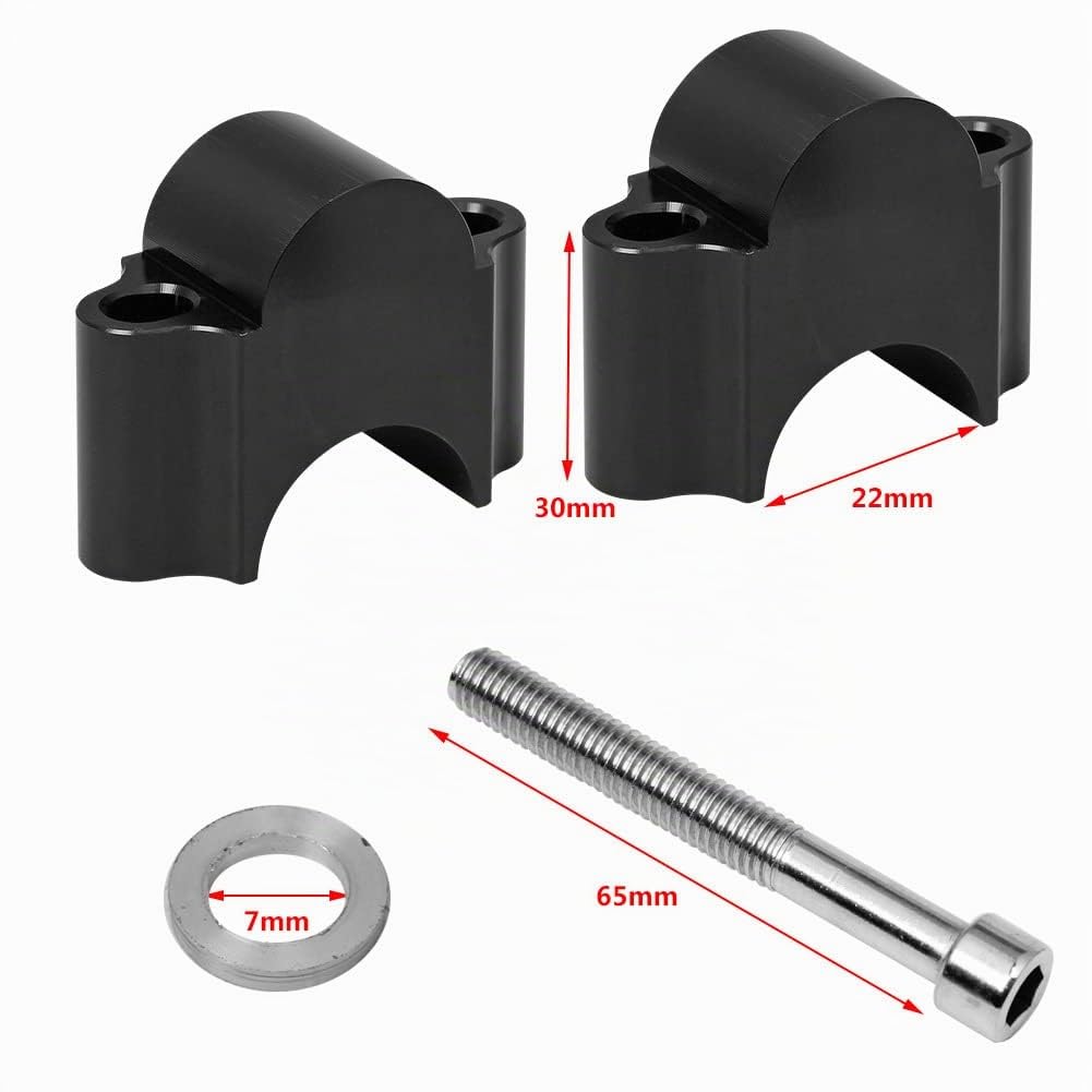 Kit de barres de rehaussement de guidon CNC 22mm pour moto compatible avec quad, moto cross tout-terrain