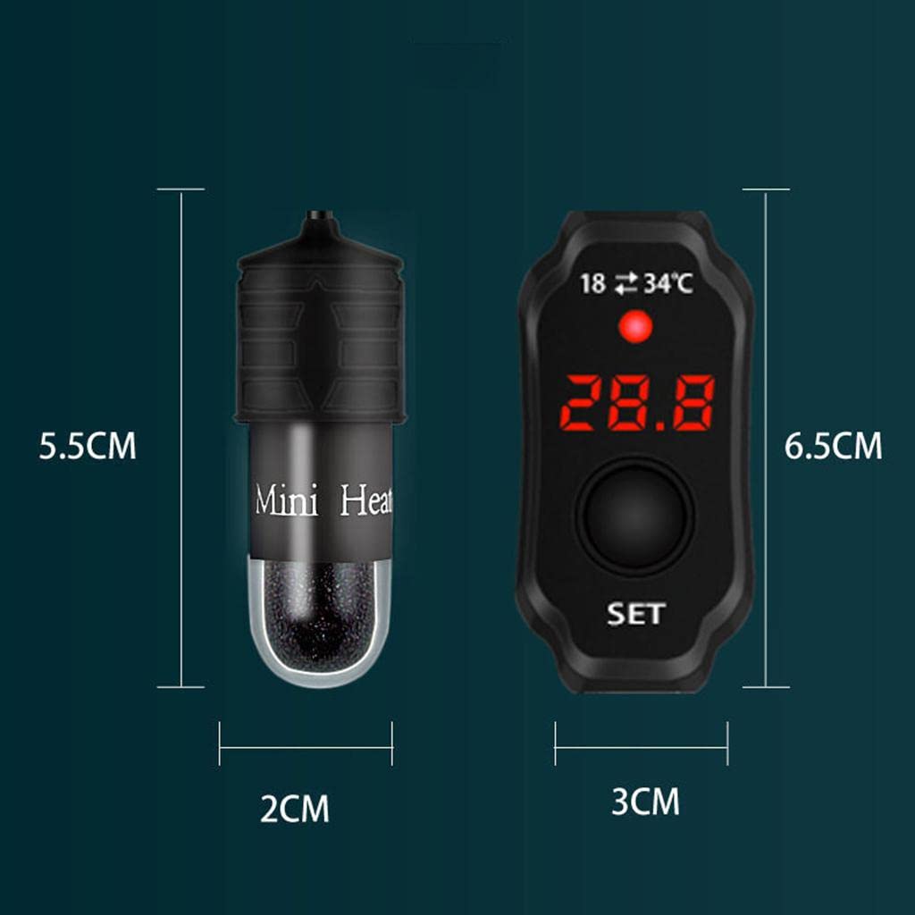 kowaku Aquarium-Heizung, Tauch-Thermostat, Heizstab, USB-Einstellbarer Temperaturregler für Haustier-Trinkwasser, Hornfrosch-Pool