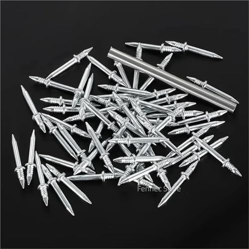 Clavos de doble cabeza 1000 piezas con manga para instalación sin marcas, galvanizados miniatura 5