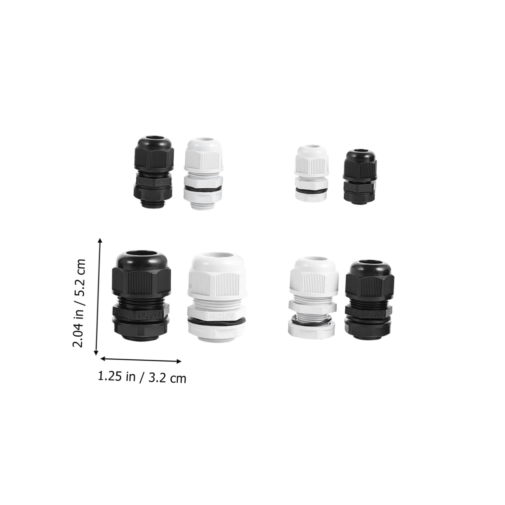 Prensaestopas Impermeables de Plástico 40 Piezas, Conector para Cables Eléctricos, Protege Cables y Juntas, Uso en Instalaciones