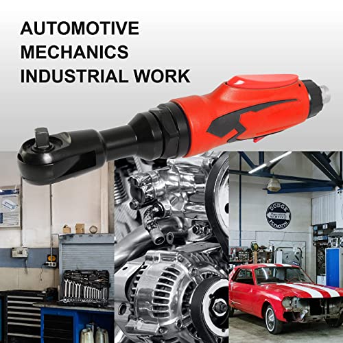 Jack Boss 3/8" Air Ratchet Wrench Square Drive Professional Pneumatic Ratchet Wrench Tool,60 Ft-Lbs Max Torque,160 Rpm #TOP5