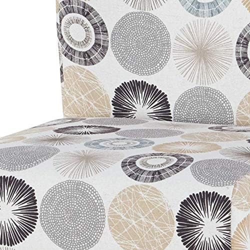 Miniatura 5 de Signature Design by Ashley Triptis Silla decorativa casual sin brazos, color crema con patrón de rayos de sol