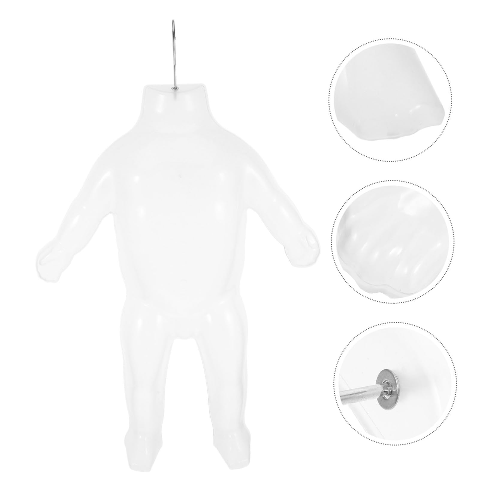 INOOMP Mannequin Plastique Corps Entier pour Garçon et Filles avec Bras et Jambes, Robuste et Facile à Ranger, pour Magasins de Vêtements et Centres Commerciaux