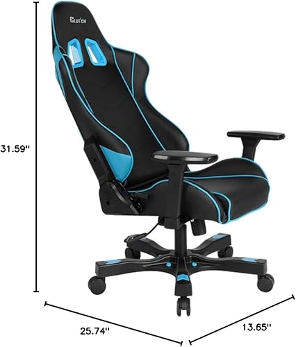 Miniatura 2 de Clutch Chairz - Silla ergonómica para videojuegos, silla de oficina, silla alta y almohada lumbar para escritorio de computadora, color negroazul,