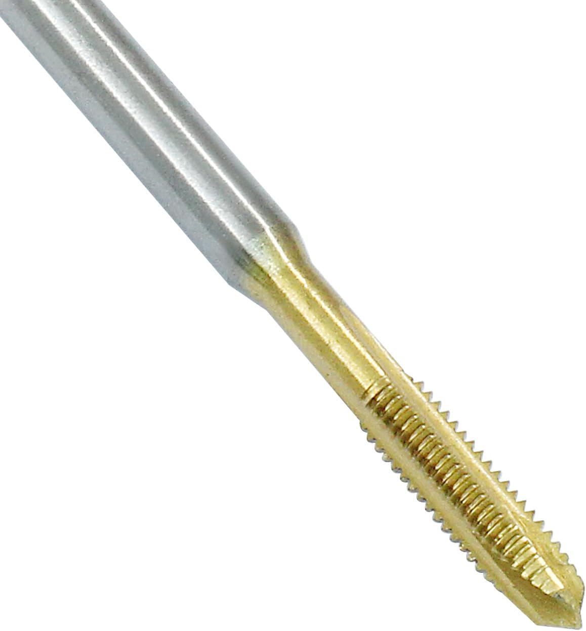 2 Pcs M3.5 x 0.6 Spiral Point Threading Tap, High-Speed Steel H2 Tolerance 3 Flutes Spiral Pointed Tap Titanium Coated Metric Screw Taps Tapping Bit