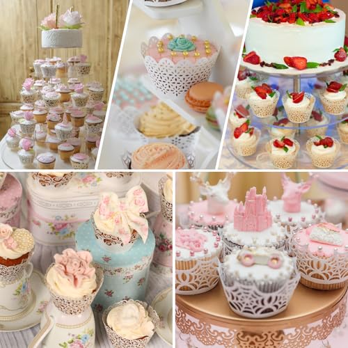 Moldes de papel para decoración de bodas que solucionan la presentación de pasteles y postres 8
