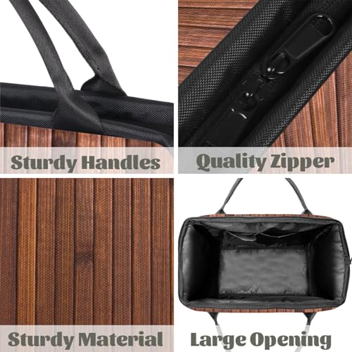 Overnight Weekender Bag for Women Men Modern Wood Brown Waterproof Carry On Travel Duffel Bags with Zipper Lightweight Sports Gym Bag Luggage Workout Handle Bags for Traveling Yoga Camping4