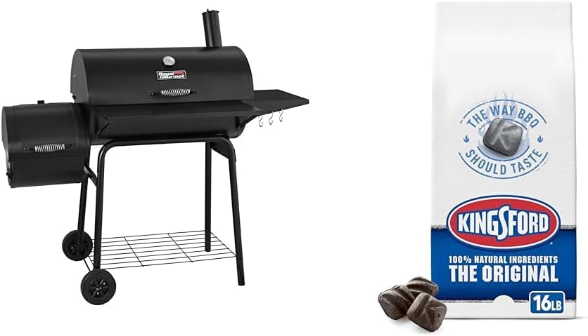 Royal Gourmet 30" Grill and Smoker with 811 Sq Inch Cooking Surface and Kingsford 16 lb Original Charcoal Briquettes