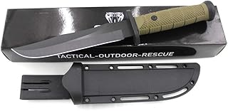 Snake Eye Tactical 12.5" Heavy Duty Full Tang Military - Marine - Army Fixed Blade Combat Hunting Knife w. Molded Sheath (GN) - Snake Eye Tactical