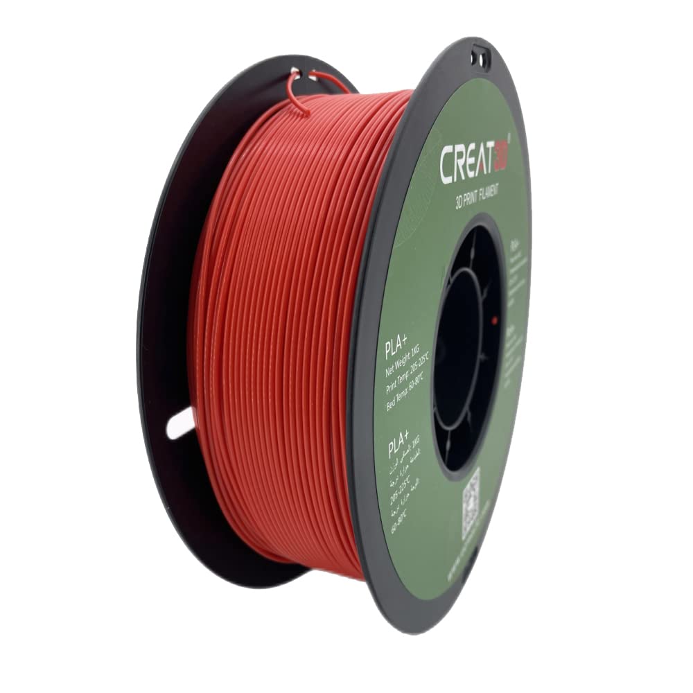 Creat3D PLA Plus Filament, 3D Printer PLA Plus Filament 1.75mm, 1kg Cardboard Box Spool (2.2lbs) 330 Meters Dimensional Accuracy +/-0.02mm, Compatible with Most FDM 3D Printers (Red)