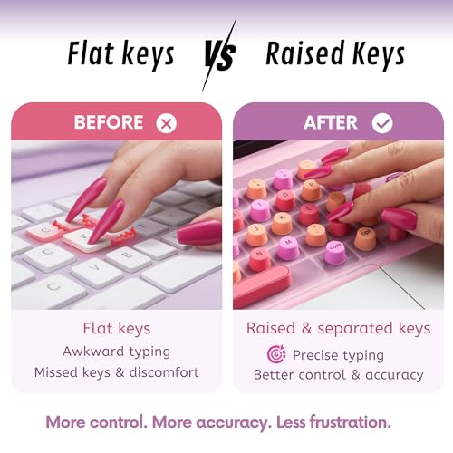 Cubierta de Teclado de Silicona para Uñas Largas Universal miniatura 3