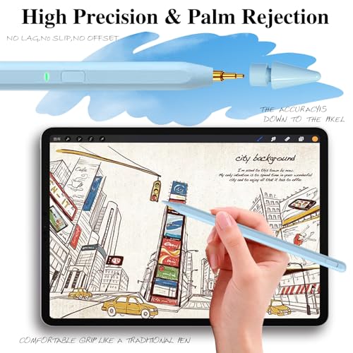 Image of Stylus Pen for iPad 11th&10th Generation,Milikilo Pen with Pencil Holder,Palm Rejection,for Air11&13 inch(M2 /M3), Pad Pro 11 inch&13 inch(M4),iPad 6-11th,iPad Pro 11 inch /12.9 inch, iPad Air 3 /4 /5,Mini 5 /6