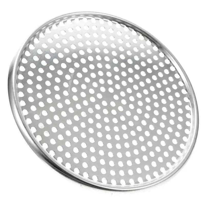 Piatto per Pizza, teglia per Pizza, teglia da Forno, Piatto Rotondo in Lega di Alluminio, Gadget da Cucina, Acciaio per Pizza (24,5 x 24,5 x 0,5 cm) (22 x 22 x 0,5 cm)